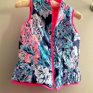 Lilly Pulitzer Girls Reversible Peplum Vest Size M